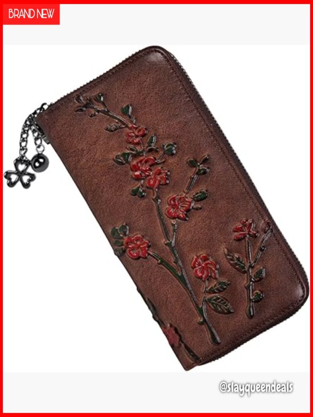 Genuine Leather RFID Blocking Wallet Large Capacity Vintage Style Women